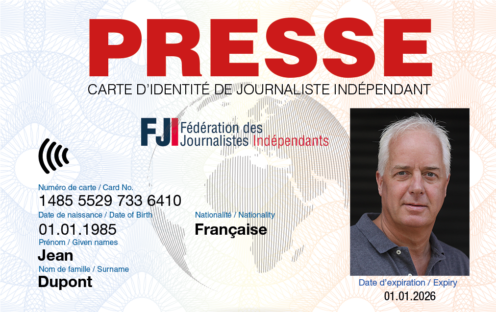 Carte De Presse F d ration Des Journalistes Ind pendants FJI 